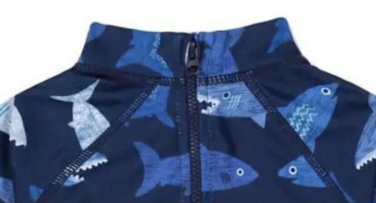 Picture of 0059--SUNSAFE SWIMSUIT TRUNKS BABY NAVY SHARK UPF50+